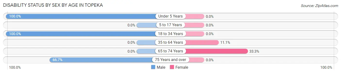 Disability Status by Sex by Age in Topeka