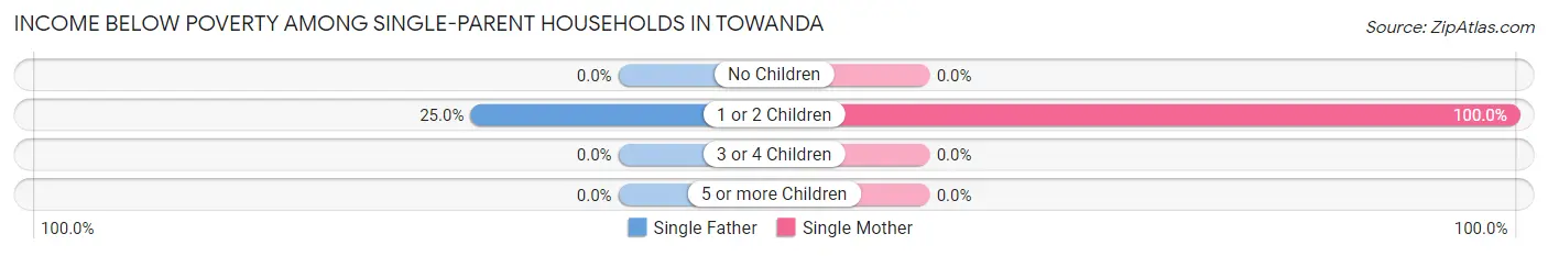 Income Below Poverty Among Single-Parent Households in Towanda