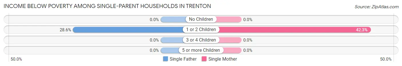 Income Below Poverty Among Single-Parent Households in Trenton