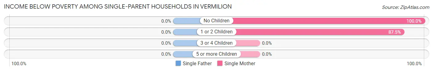 Income Below Poverty Among Single-Parent Households in Vermilion