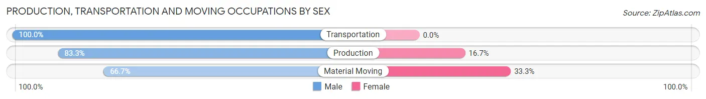 Production, Transportation and Moving Occupations by Sex in Versailles