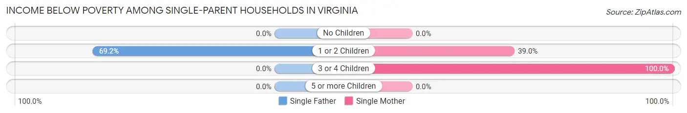 Income Below Poverty Among Single-Parent Households in Virginia
