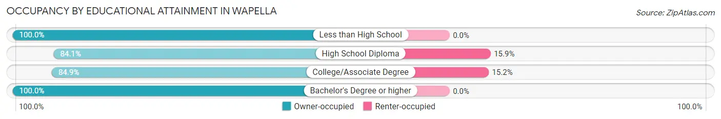 Occupancy by Educational Attainment in Wapella