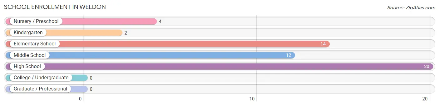 School Enrollment in Weldon