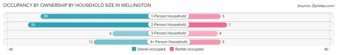 Occupancy by Ownership by Household Size in Wellington