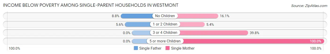 Income Below Poverty Among Single-Parent Households in Westmont