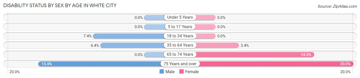Disability Status by Sex by Age in White City