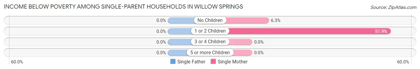 Income Below Poverty Among Single-Parent Households in Willow Springs