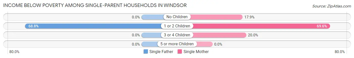 Income Below Poverty Among Single-Parent Households in Windsor
