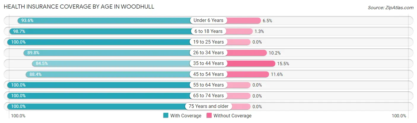 Health Insurance Coverage by Age in Woodhull