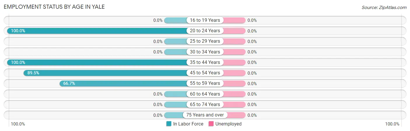 Employment Status by Age in Yale