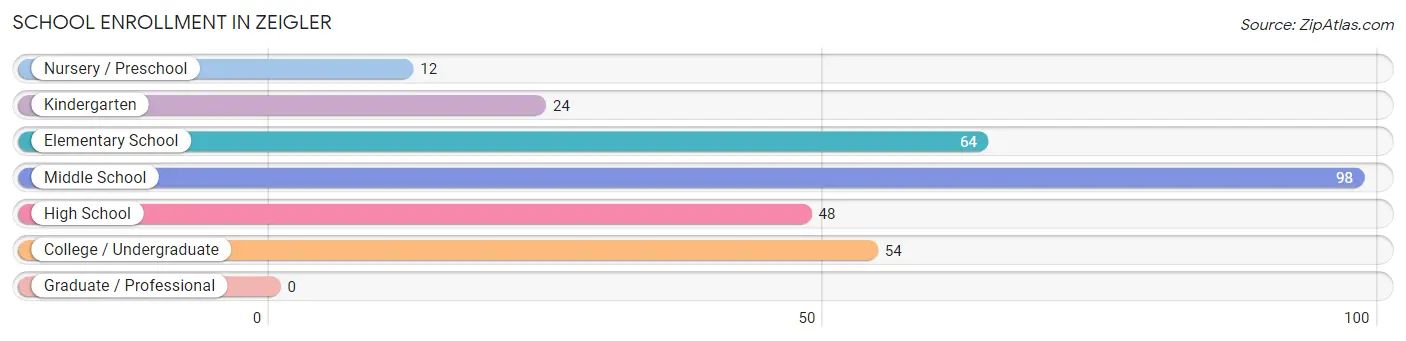 School Enrollment in Zeigler