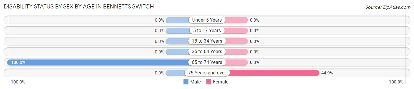 Disability Status by Sex by Age in Bennetts Switch