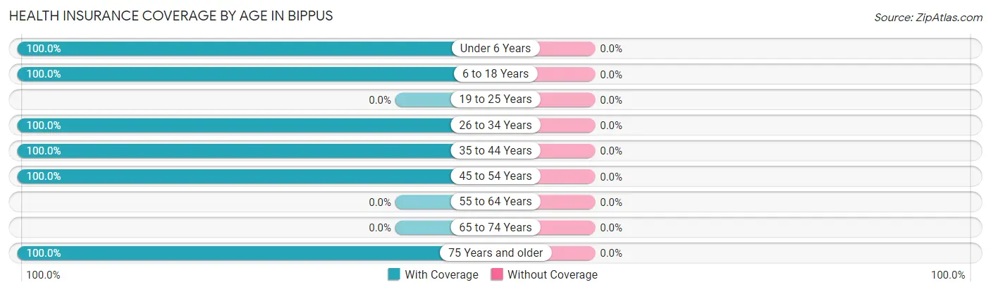 Health Insurance Coverage by Age in Bippus