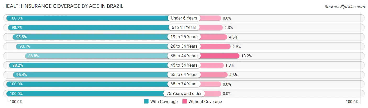 Health Insurance Coverage by Age in Brazil