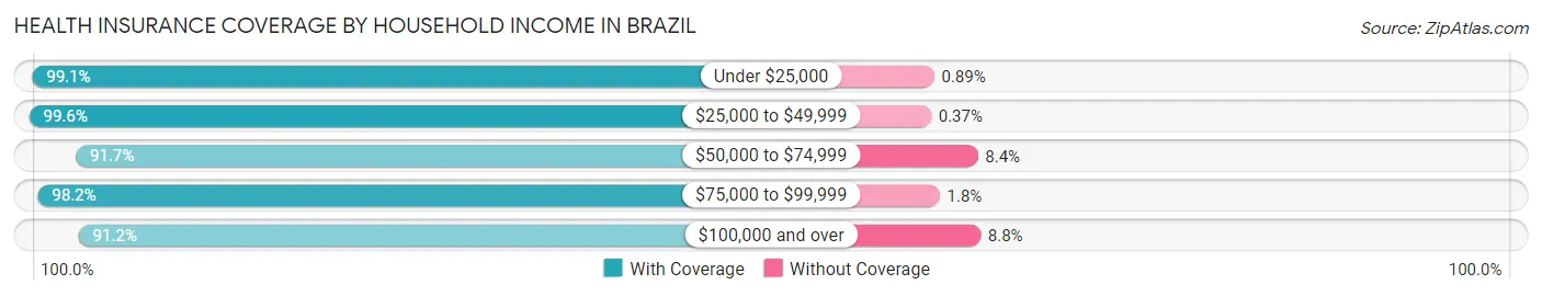 Health Insurance Coverage by Household Income in Brazil