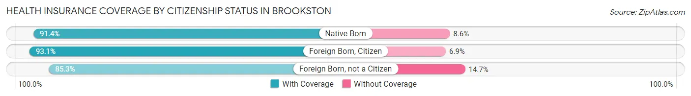 Health Insurance Coverage by Citizenship Status in Brookston