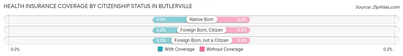 Health Insurance Coverage by Citizenship Status in Butlerville