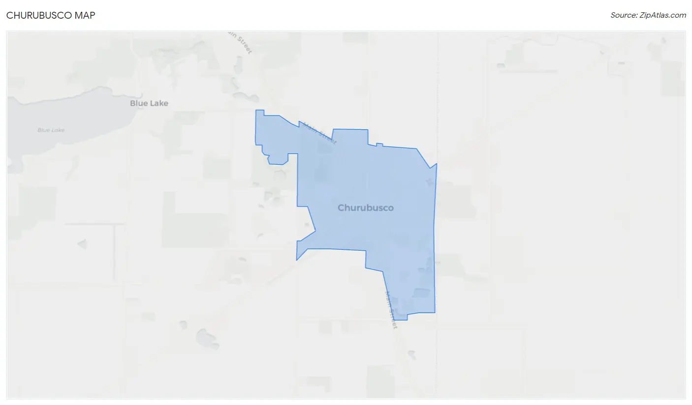 Churubusco Map