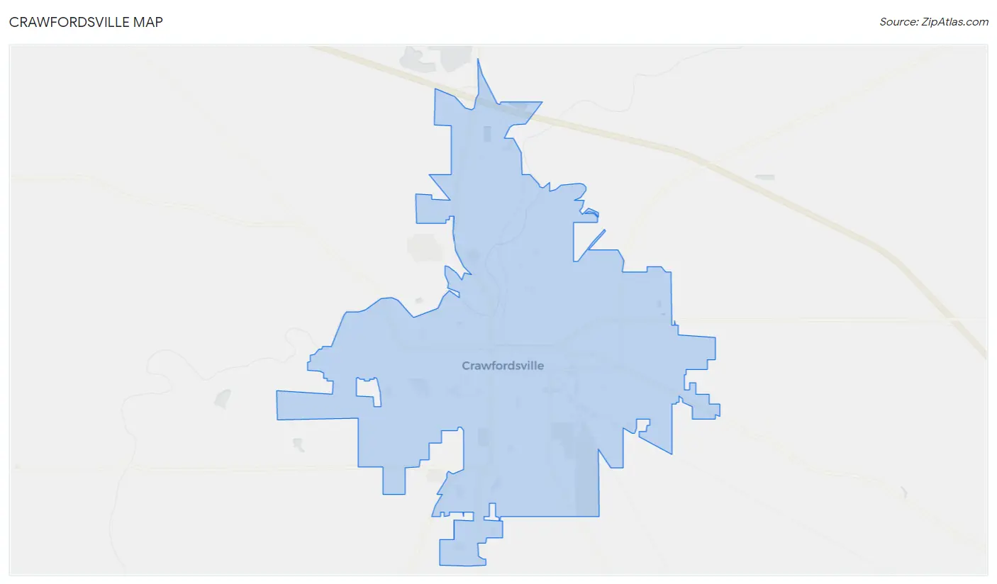 Crawfordsville Map