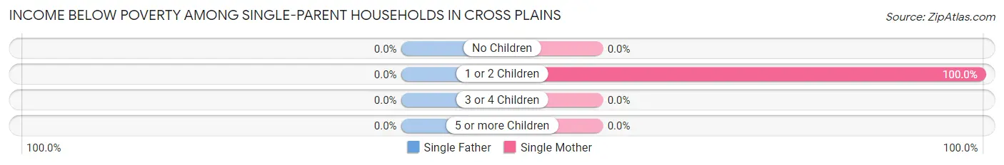 Income Below Poverty Among Single-Parent Households in Cross Plains