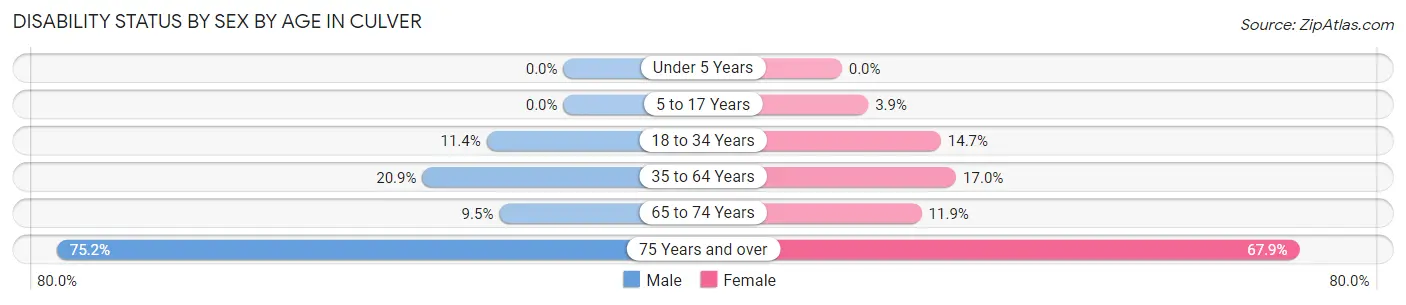 Disability Status by Sex by Age in Culver