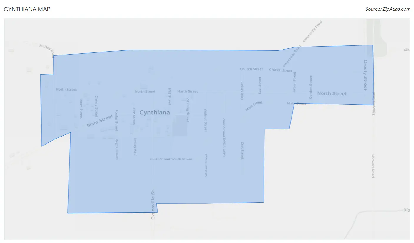 Cynthiana Map