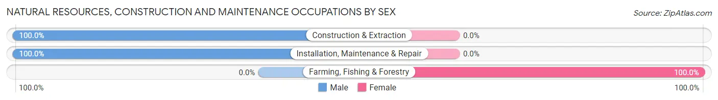 Natural Resources, Construction and Maintenance Occupations by Sex in Dana