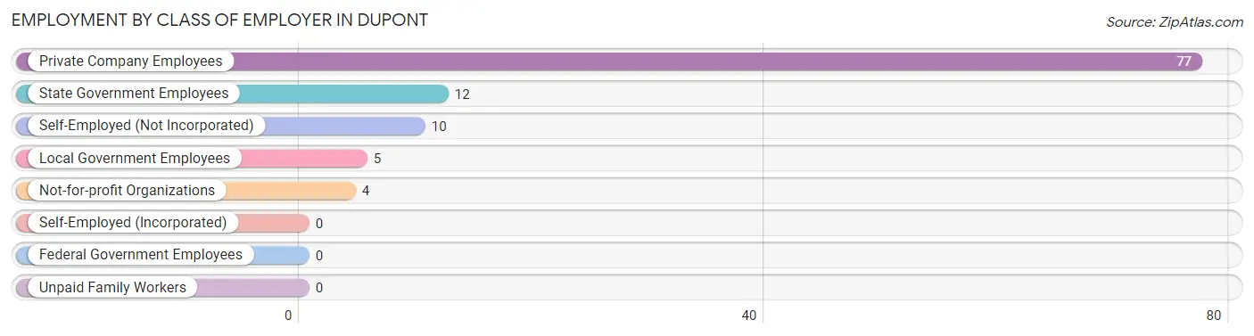 Employment by Class of Employer in Dupont