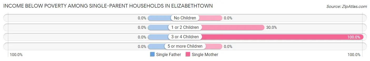 Income Below Poverty Among Single-Parent Households in Elizabethtown