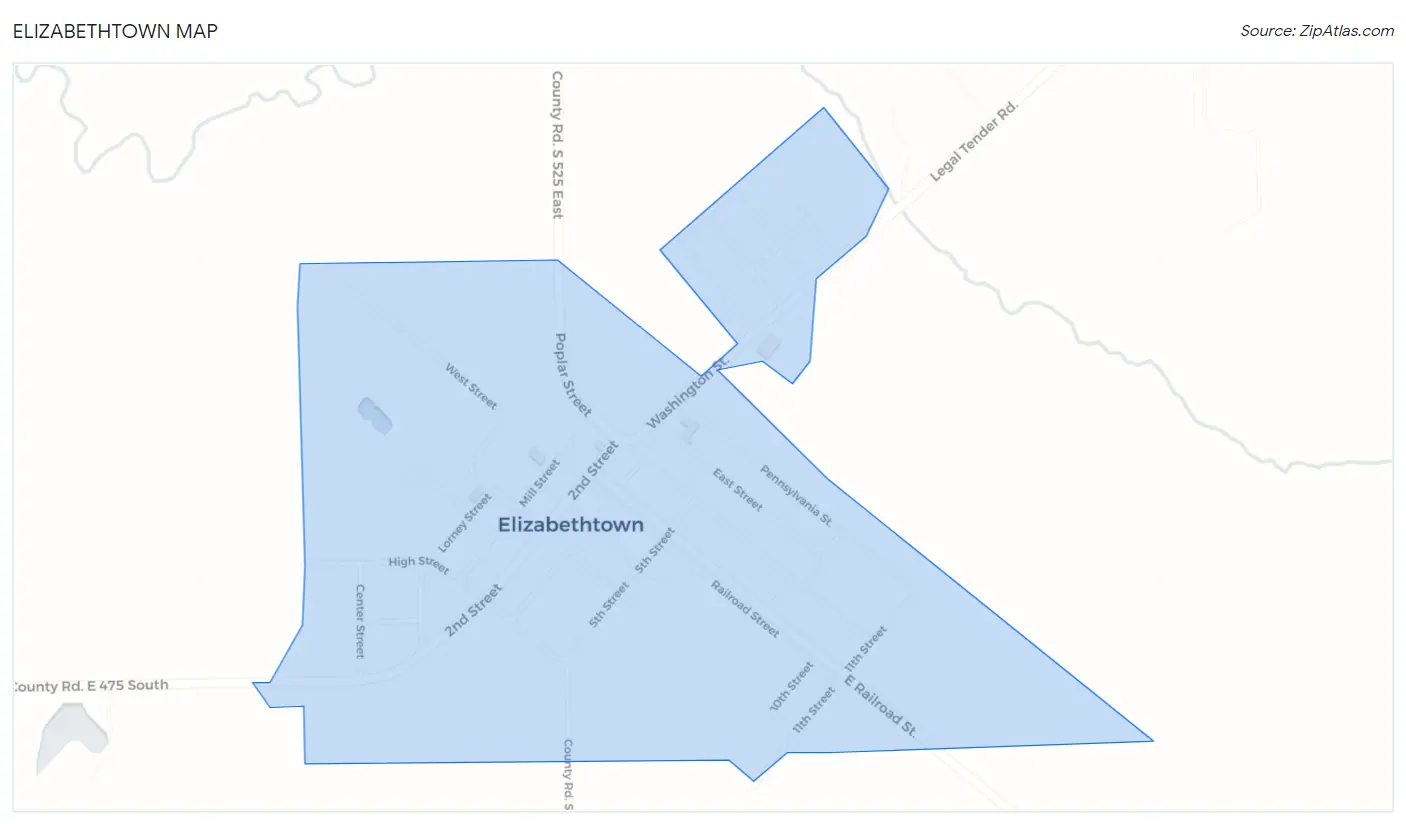 Elizabethtown Map