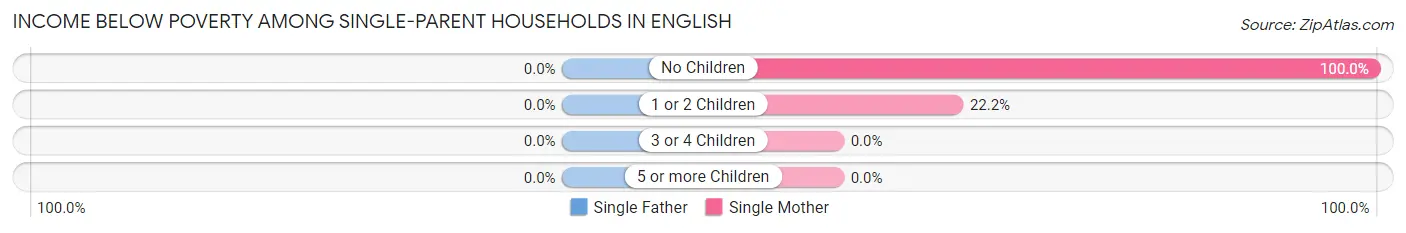 Income Below Poverty Among Single-Parent Households in English