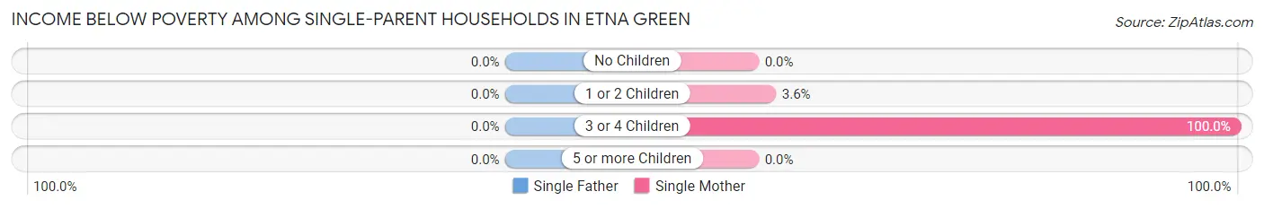 Income Below Poverty Among Single-Parent Households in Etna Green