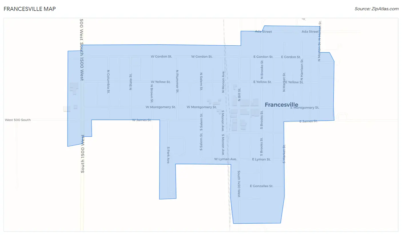 Francesville Map