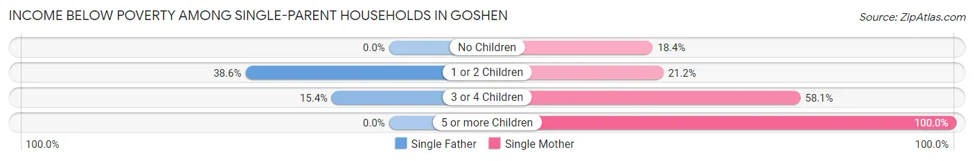 Income Below Poverty Among Single-Parent Households in Goshen