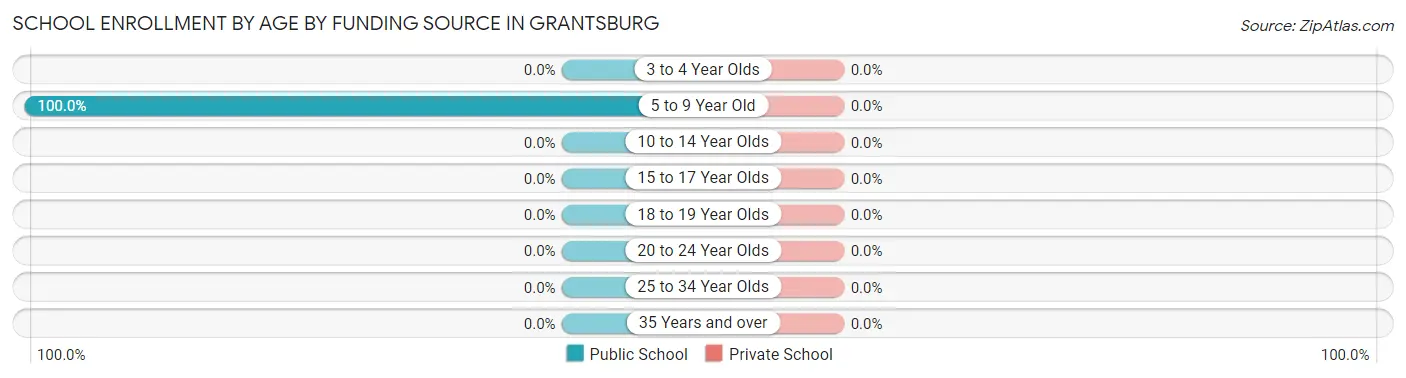 School Enrollment by Age by Funding Source in Grantsburg