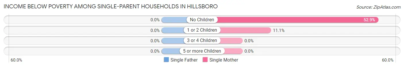 Income Below Poverty Among Single-Parent Households in Hillsboro