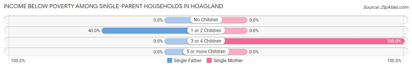 Income Below Poverty Among Single-Parent Households in Hoagland