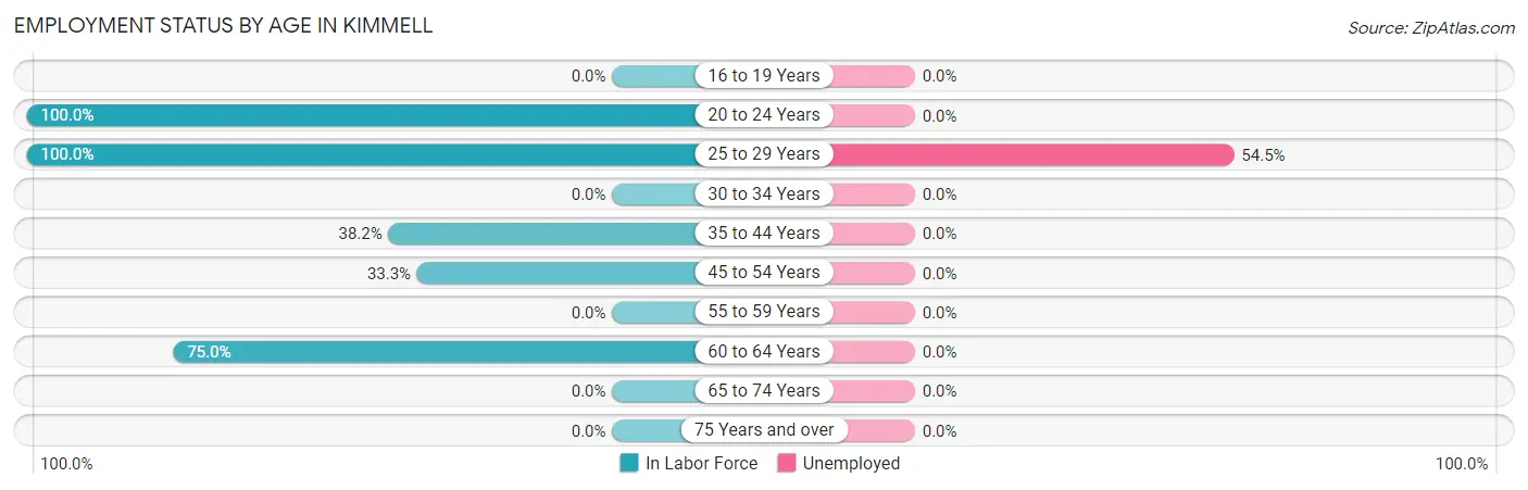 Employment Status by Age in Kimmell