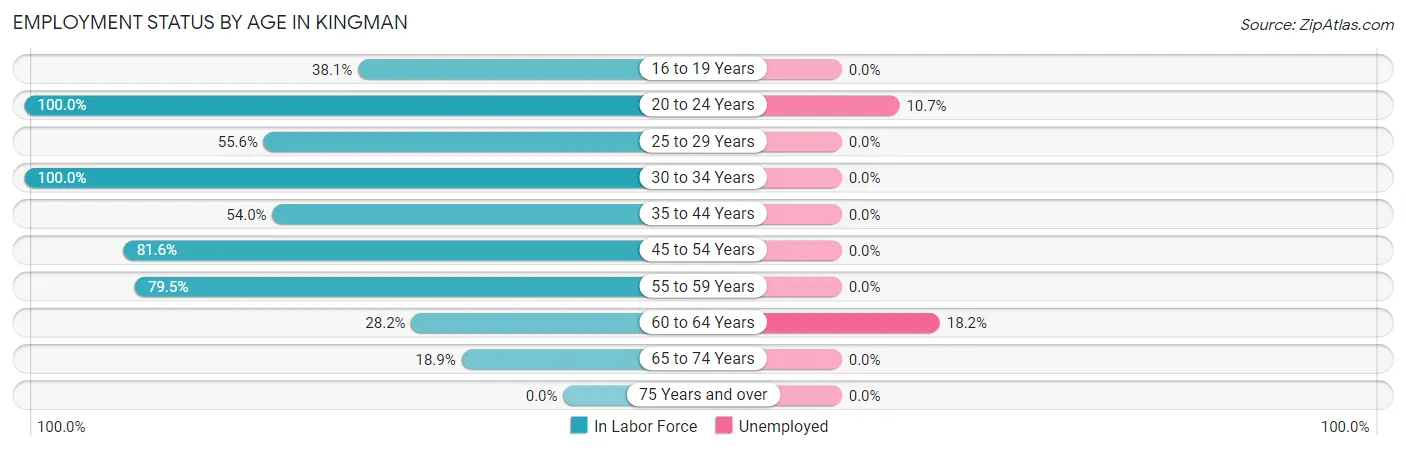 Employment Status by Age in Kingman
