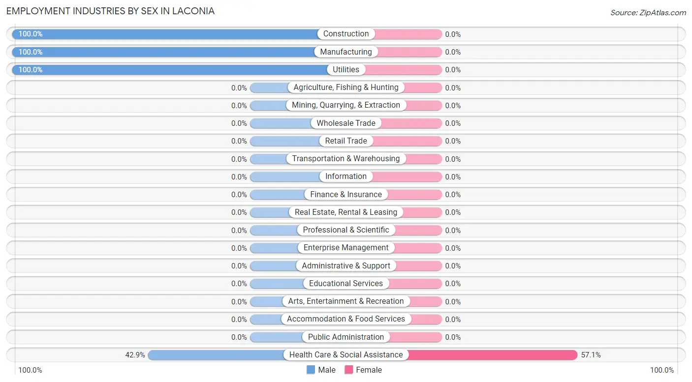 Employment Industries by Sex in Laconia