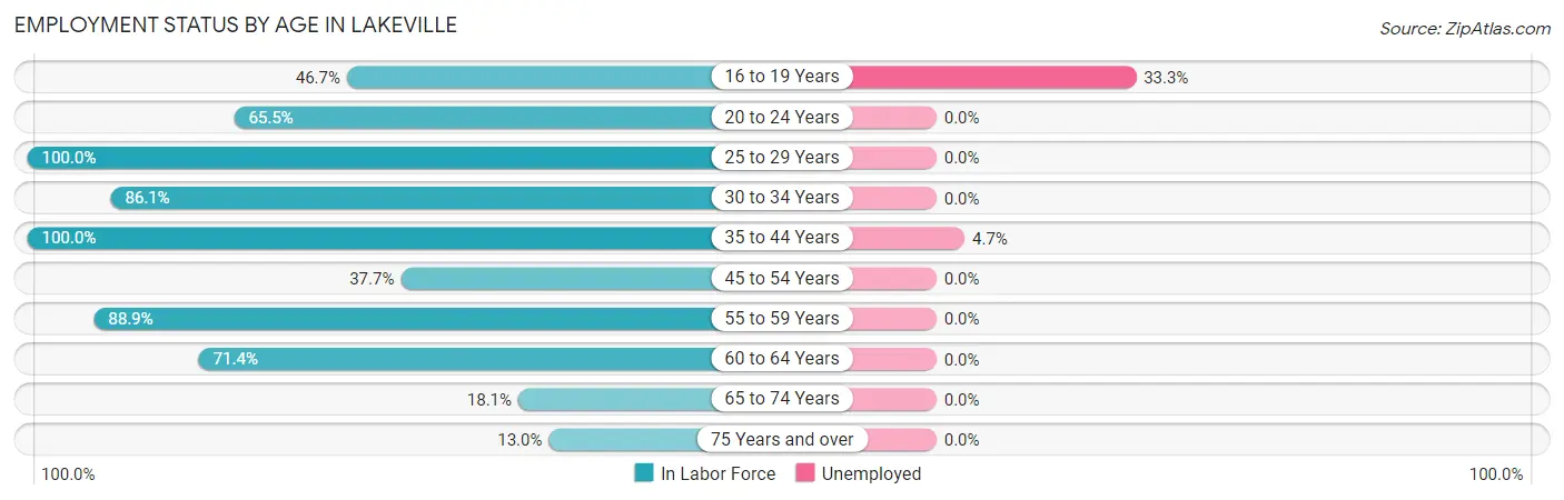 Employment Status by Age in Lakeville