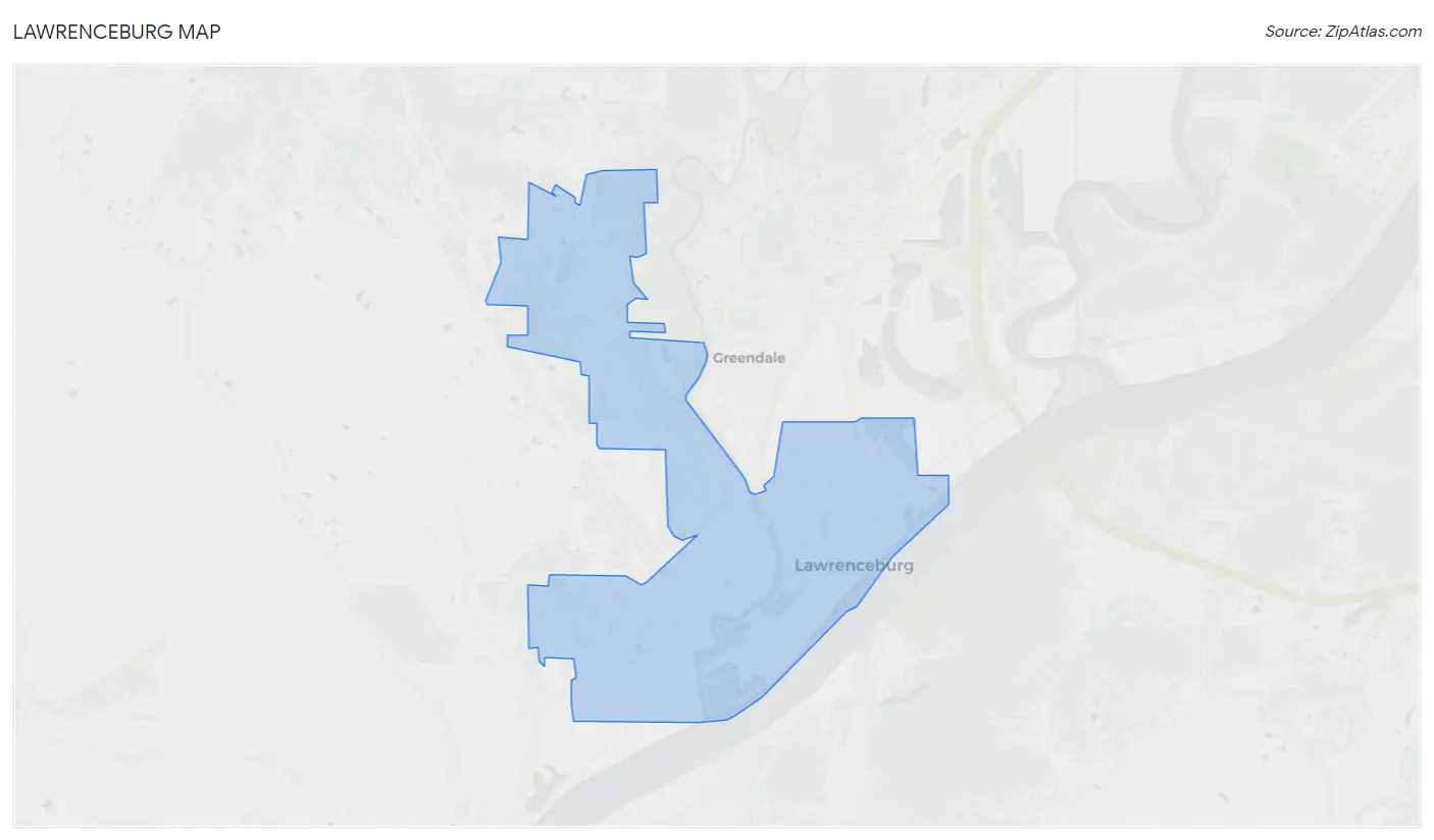 Lawrenceburg Map