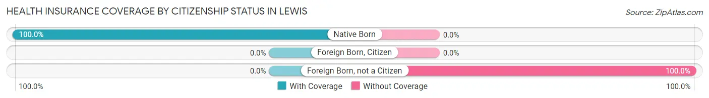 Health Insurance Coverage by Citizenship Status in Lewis