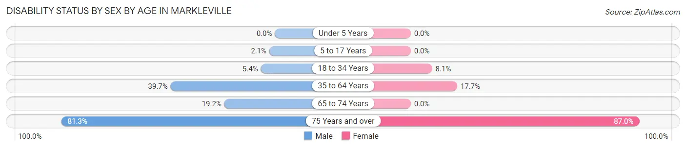 Disability Status by Sex by Age in Markleville