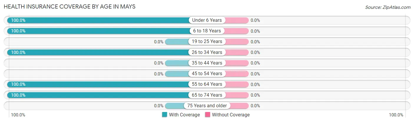 Health Insurance Coverage by Age in Mays