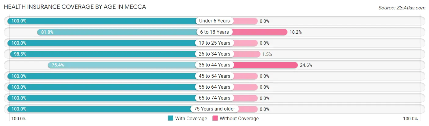 Health Insurance Coverage by Age in Mecca