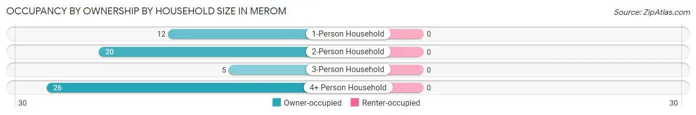 Occupancy by Ownership by Household Size in Merom