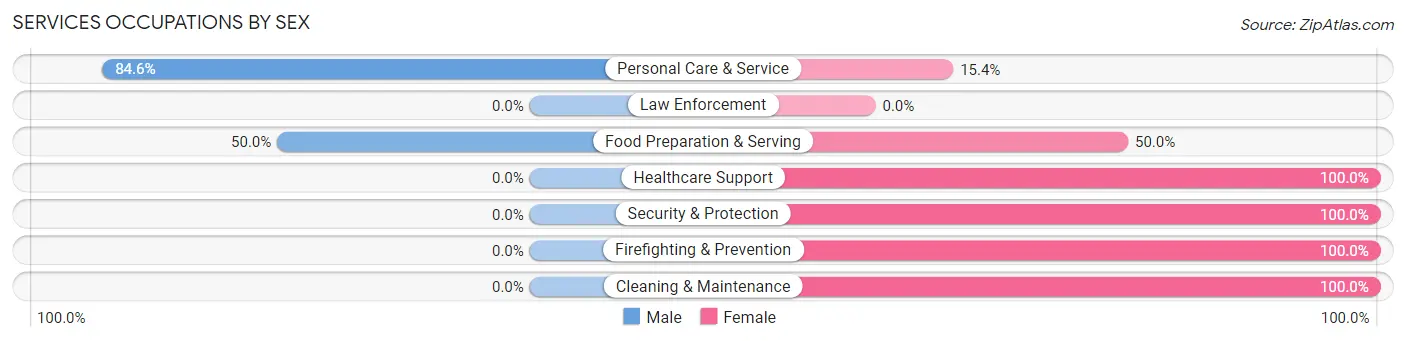 Services Occupations by Sex in Morocco