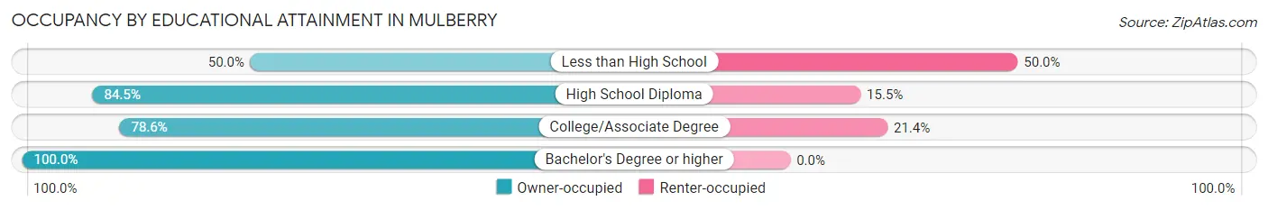 Occupancy by Educational Attainment in Mulberry